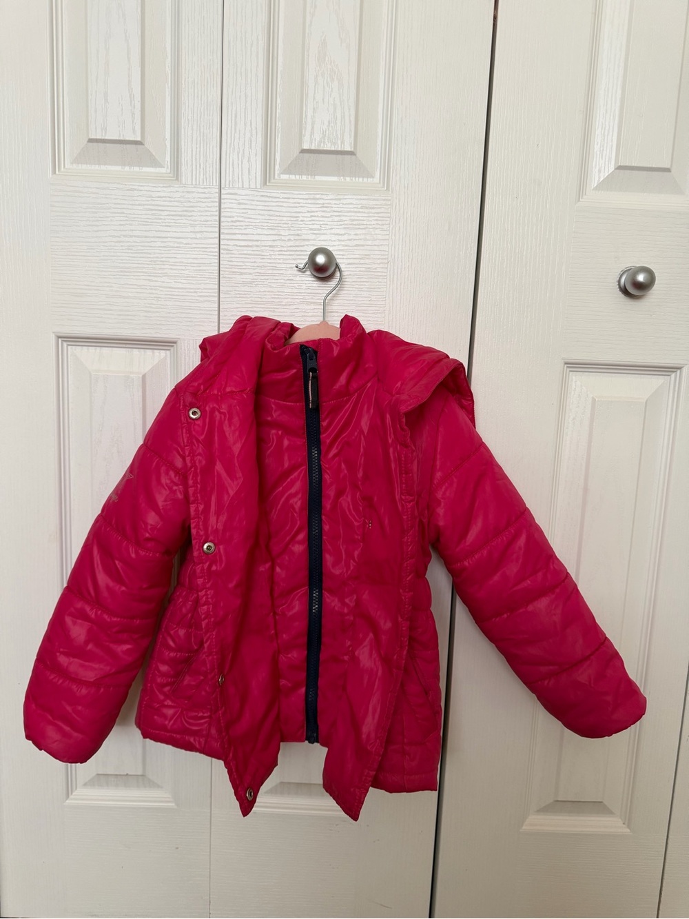 Tommy Hilfiger Girls' Hooded Puffer Jacket - Hot Pink